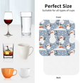 thumbnail image 6 of Zufioo Happy Snowmen Snowfall Print Leather Coaster Set, Decorative PVC Coasters 4-pack - Scald and Stain-resistant, Suitable for Home, Cafes, Restaurants-Square, 6 of 6