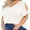 White, variant on SHOWMALL Plus Size Tunic for Women Cold Shoulder Top Black Polka Dot 1X Blouse Short Sleeve Clothing V Neck Shirts Summer Clothes