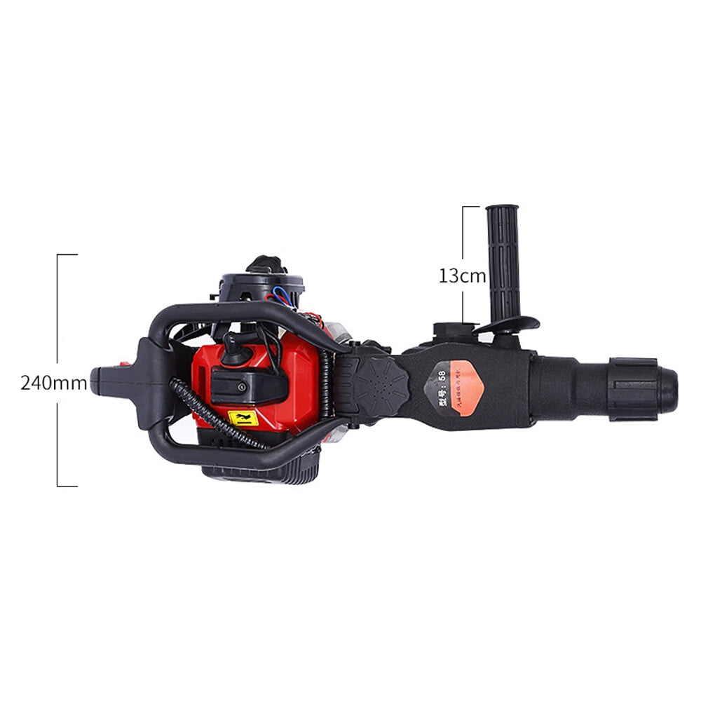 32.7CC Industrial Gasoline Demolition Hammer Drilling Machine Concrete Breaker