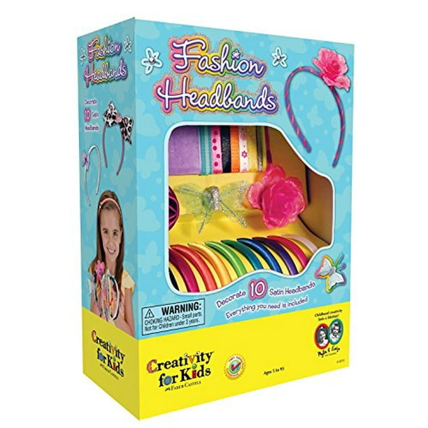 Creativity For Kids Fashion Headbands Craft Kit, Fabrique 10 Bandeaux Uniques
