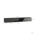 thumbnail image 3 of Aukfa Floating TV Stand Wall Mounted for TVs up to 75" with LED Light APP Control & Power Outlet,Black, 3 of 7