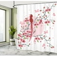 thumbnail image 5 of Ambesonne Animal Shower Curtain, Mythical Phoenix Bird, 69"Wx84"L, Pink, 5 of 5
