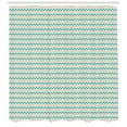 thumbnail image 3 of Chevron Shower Curtain, Zigzag Stripes with Pastel Colors Hand Drawn Geometric Illustration, Fabric Bathroom Set with Hooks, 69W X 84L Inches Extra Long, Turquoise Pink and Ivory, by Ambesonne, 3 of 3