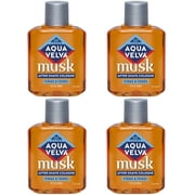 4 Pack - Aqua Velva Musk After Shave Cologne 3.50 oz