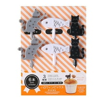 Fusipu 1 Set Mini Fruit Fork Cartoon Reusable Snack Cake Dessert Food Fruit Pick Toothpick Bento Lunches Party Decor