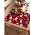 thumbnail image 2 of Placemats Set of 6, Cotton Linen Heat Table Mats Non-Slip Washable Christmas Winter Snowman Snowflakes Red Placemat for Holiday Banquet Dining Kitchen Table Decor, 2 of 5