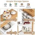 thumbnail image 6 of Gymax 3-Tier Kitchen Island Cart Rolling Service Trolley w/ Bamboo Top Shelves Natural, 6 of 10