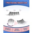thumbnail image 2 of Pestañas ENFOO medias 3/4 naturales y despeinadas, 7 pares, 16 mm, 2 of 7