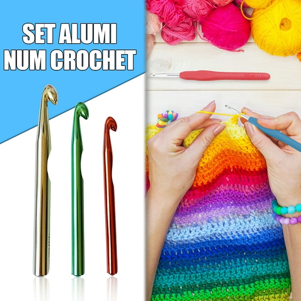 Peggybuy 12mm 15mm Aluminum Alloy Crochet Hook Set Large Thick Sewing  Needles (3pcs) 
