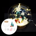 thumbnail image 4 of Globo de cristal navideño con luces LED perfecl decoración luminosa con Adornos transparentes, 4 of 8