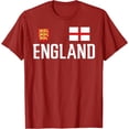 thumbnail image 1 of T-Shirt Drapeau Angleterre Fan de Soccer Anglais Hommes Femmes Enfants - comme sur l'Image - TG, 1 of 2