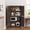 Brown, variant on Walsunny Freestanding Bathroom Floor Storage Adjustable Shelf with 4 Doors 43" Wooden Pantry Cabinet for Kitchen Small Spaces,White