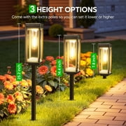 Bright Solar Pathway Lights Outdoor, 4 Pack Solar Powered Garden Lights Waterproof, Auto On/Off Outdoor Lighting for Lawn Patio Walkway Driveway Path Yard Decor