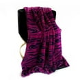 thumbnail image 3 of Plutus Fuchsia Black Galaxy Faux Fur Luxury Throw Blanket, 3 of 3