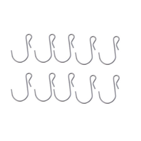 

100pcs Metal S Type Kitchen Bedroom Hooks Mtetal Hanging Hooks Storage Racks Carbon Steel Nickel Plated Clothes Hangers Nickel Color (About 2.0mm Wire Diameter / 46mm Total Length / 21mm Opening)