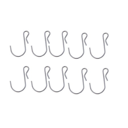 

100pcs Metal S Type Kitchen Bedroom Hooks Mtetal Hanging Hooks Storage Racks Carbon Steel Nickel Plated Clothes Hangers Nickel Color (About 2.0mm Wire Diameter / 46mm Total Length / 21mm Opening)