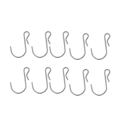 

100pcs Metal S Type Kitchen Bedroom Hooks Mtetal Hanging Hooks Storage Racks Carbon Steel Nickel Plated Clothes Hangers Nickel Color (About 2.0mm Wire Diameter / 46mm Total Length / 21mm Opening)