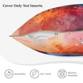 thumbnail image 5 of Fotbe Vibrant Hummingbird Watercolor Art Pattern Velvet Decorative Throw Pillow Covers with Elegant Piping, Soft Plush Cushion Cover for Sofa, Bed, Car, Office-18"x18", 5 of 8