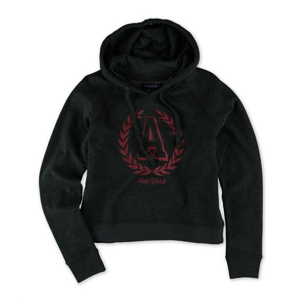 Aeropostale - Aeropostale Womens Heartbreaker Popover Hoodie Sweatshirt, Black, Small - Walmart