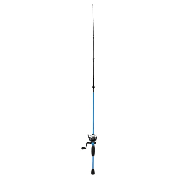 Ozark Trail Wayfarer Fiberglass Spinning Fishing Rod and Reel Combo for Adults, 5' 6", Blue, 2 Pieces