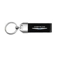 thumbnail image 2 of iPick Image for Chrysler Logo Black Real Leather Loop Strap Chrome Metal Key Chain, Official Licensed, 2 of 5