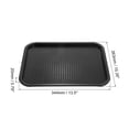thumbnail image 2 of Uxcell 10" x 14" Plastic Fast Food Trays Bulk Rectangular Serving Trays, Black, 2 of 6