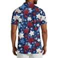 thumbnail image 2 of Men's USA 250th Anniversary Patriotic Stars Polo Shirt American Flag Style Casual Short Sleeve America 250 Merchandise, 2 of 6