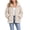 Beige-18, variant on Women's Sherpa Fleece Jacket Lapel Full Zip Long Sleeve Fuzzy Coat with Pockets for Fall Winter Outerwear