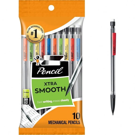 Xtra-Smooth Mechanical Pencils, Medium Point, 0.7mm, 10-Count Pack - Original Edition