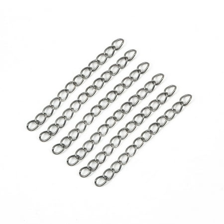 

XmhyTop-A 100Pcs Chain Extender for Jewelry for Necklaces Bracelets Anklets Key Chains 5cm Black Grey