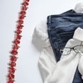 thumbnail image 3 of 4. 5m Decorating Lace Embroidered Trim Ribbons Flowers Embroidered Trim for Applique Headband Sewing or Craft Projects Decoration, 3 of 8