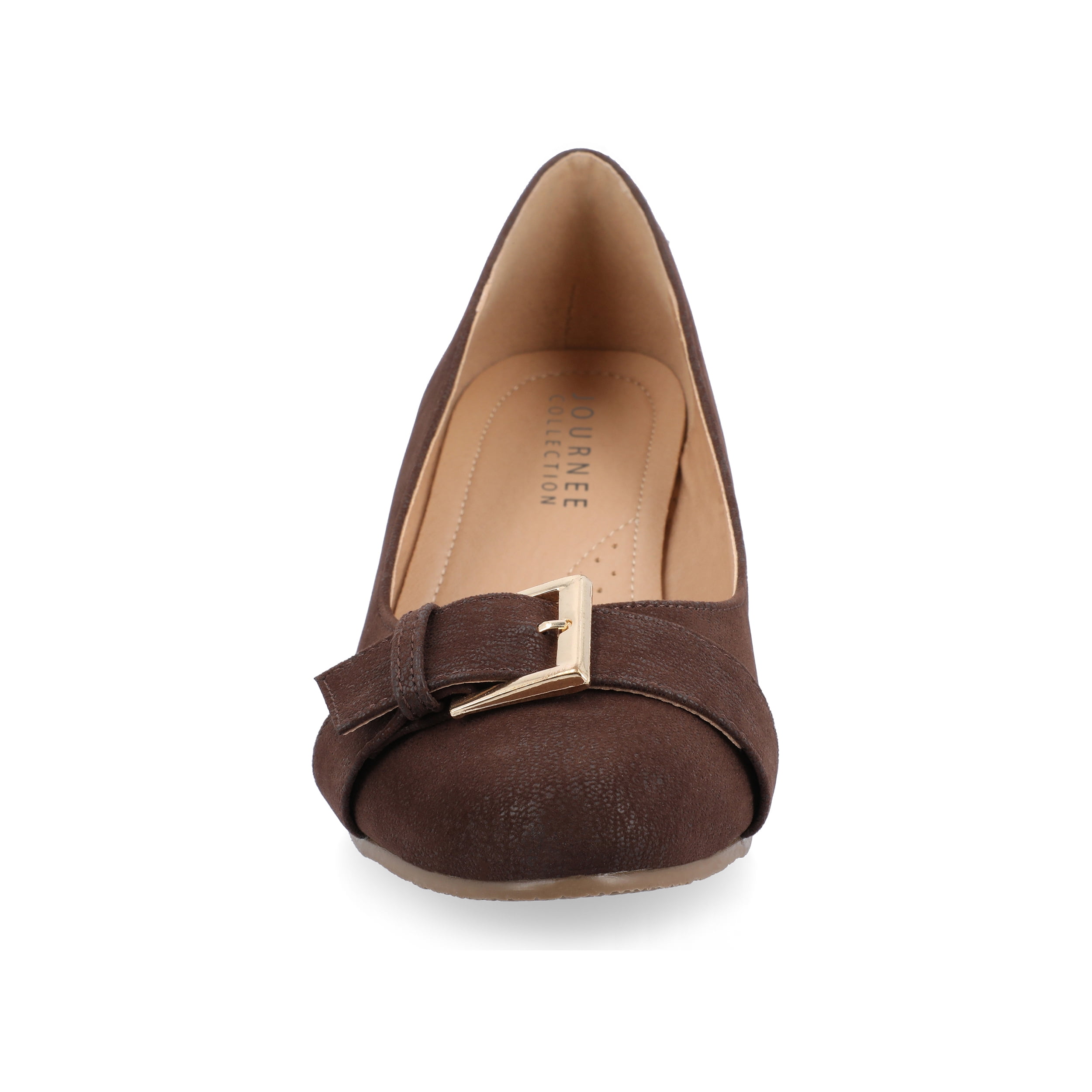 Journee Womens Graysn Comfort Insole Slip On Round Toe Wedge, Widths Available