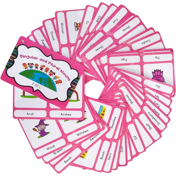 Plural Nouns Flash Cards Learning Toys Flashcards for Children PreK