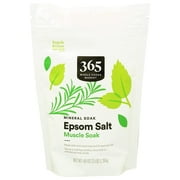 365 by Whole Foods Market, Epsom Salt Muscle Soak With Activated Charcoal, 48 Ounce - Pack Of 2