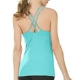 thumbnail image 4 of GA WEIHUA Yoga Tank Tops for Women Cross Back Gym Workout Camisole Strappy Back Activewear Compression Shirts Summer Basic Cami Tees(Blue,XL)Reduced, 4 of 5