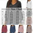 thumbnail image 2 of Kaemgyyd Womens Tops Fall Warm Ribbed Knit Sweater Casual Loose Fit V Neck Lantern Long Sleeve Pullover Fashion Clothing, 2 of 5