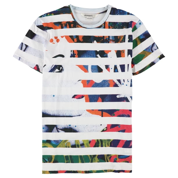 Elevenparis Hombre Rapture Camiseta gráfica blanca S
