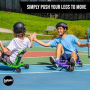 EzyRoller: Drifter X - Purple - Ride-On Scooter, Cambering Motion, Pedal Free Cart, Hand Brakes, Extendable Frame, 154lb Capacity, Adults-Kids Ages 6+