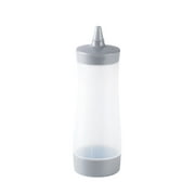 Farfi Squeeze Bottle Food Grade Transparent Plastic Easy Clean Condiment Dispenser for Ketchup (Grey)