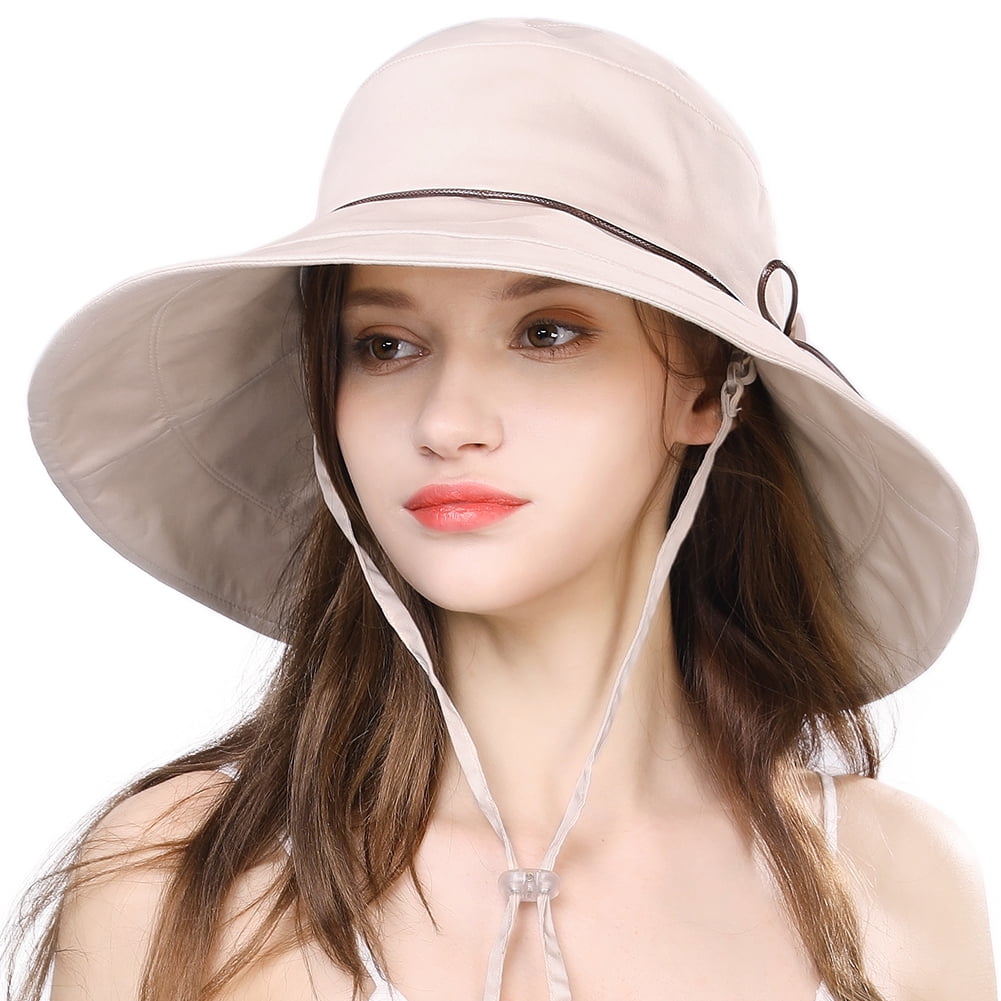 Fancet Packable Sun Bucket Hat for Women Beach Safari Accessories Hiking Travel Bonnie SPF 