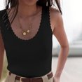 thumbnail image 5 of Brglopf Womens V Neck Tank Tops 2025 Crew Neck Sleeveless Ribbed Knit Shirts Summer Casual Slim Basic Sweater Vest(Black,XL), 5 of 9