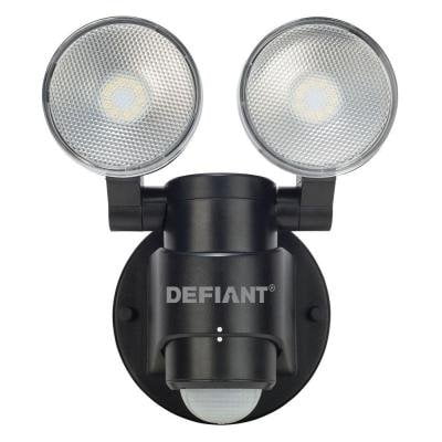 180-Degree 2-Head Outdoor Motion Activated Black Flood