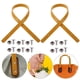 thumbnail image 4 of EeaseMX Juego de 2 asas de cuero para bolsos, correas de repuesto para bolsos, cinturones con remaches, 4 of 7