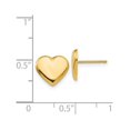 thumbnail image 3 of 14K Yellow Gold Polished Heart Button Earrings, 3 of 3