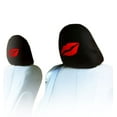 thumbnail image 2 of Yupbizauto Universal Embroidery Red Lip Car Headrest Covers - Pair of 2, Black, 2 of 4