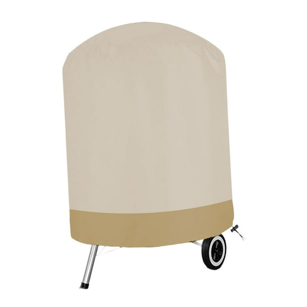Funda para barbacoa Kusrkot redonda resistente al viento accesorio para exteriores Beige 70x70cm