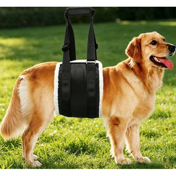 Adjustable Dog Lift Hrt Sling for Large Dogs, Soft Rehab Lift for Senior, Injured, Disabled, or Post-Surgery Dogsarness – Hind Leg Suppo