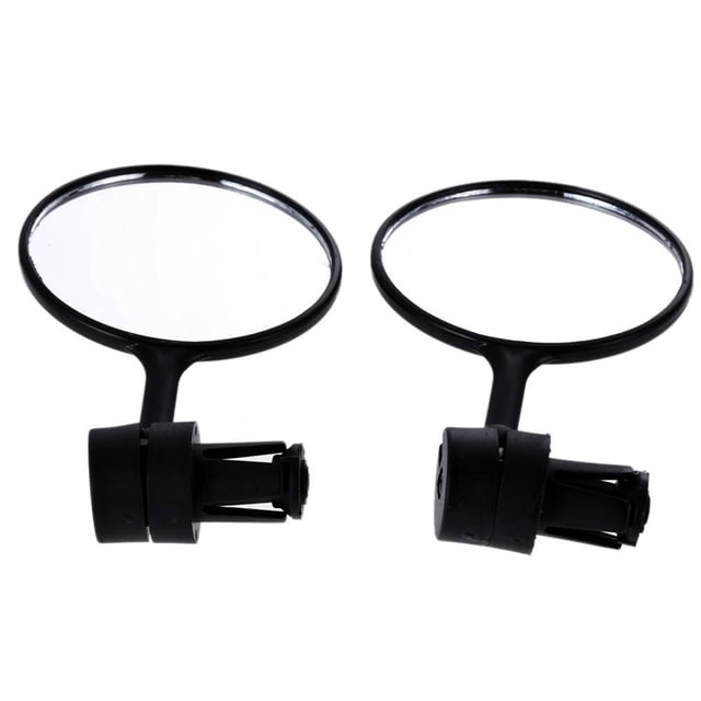 Miangastore Pair of Universal Adjustable Handlebar Rearview Mirror 360 Degrees Bike MTB Motorcycle Cycling Handlebar Plug Flexible Rear Sight Mirror