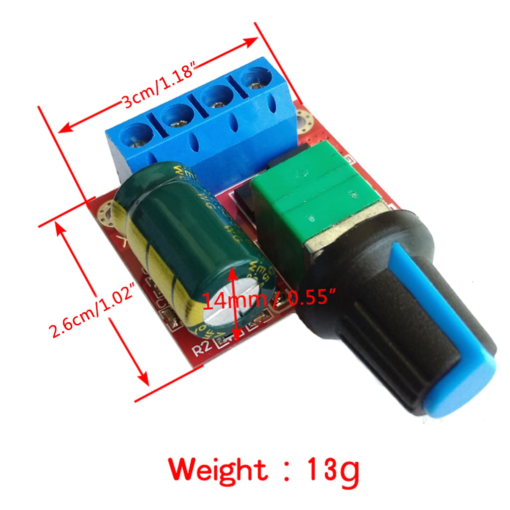 Mini DC Motor PWM Speed Controller 5A 4.5V-35V Speed Control Switch LED Dimme_ti 