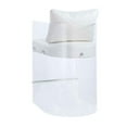 thumbnail image 6 of Milan Cara Counter Height White Faux Leather  Stool with Curved  Acrylic Frame, 6 of 7